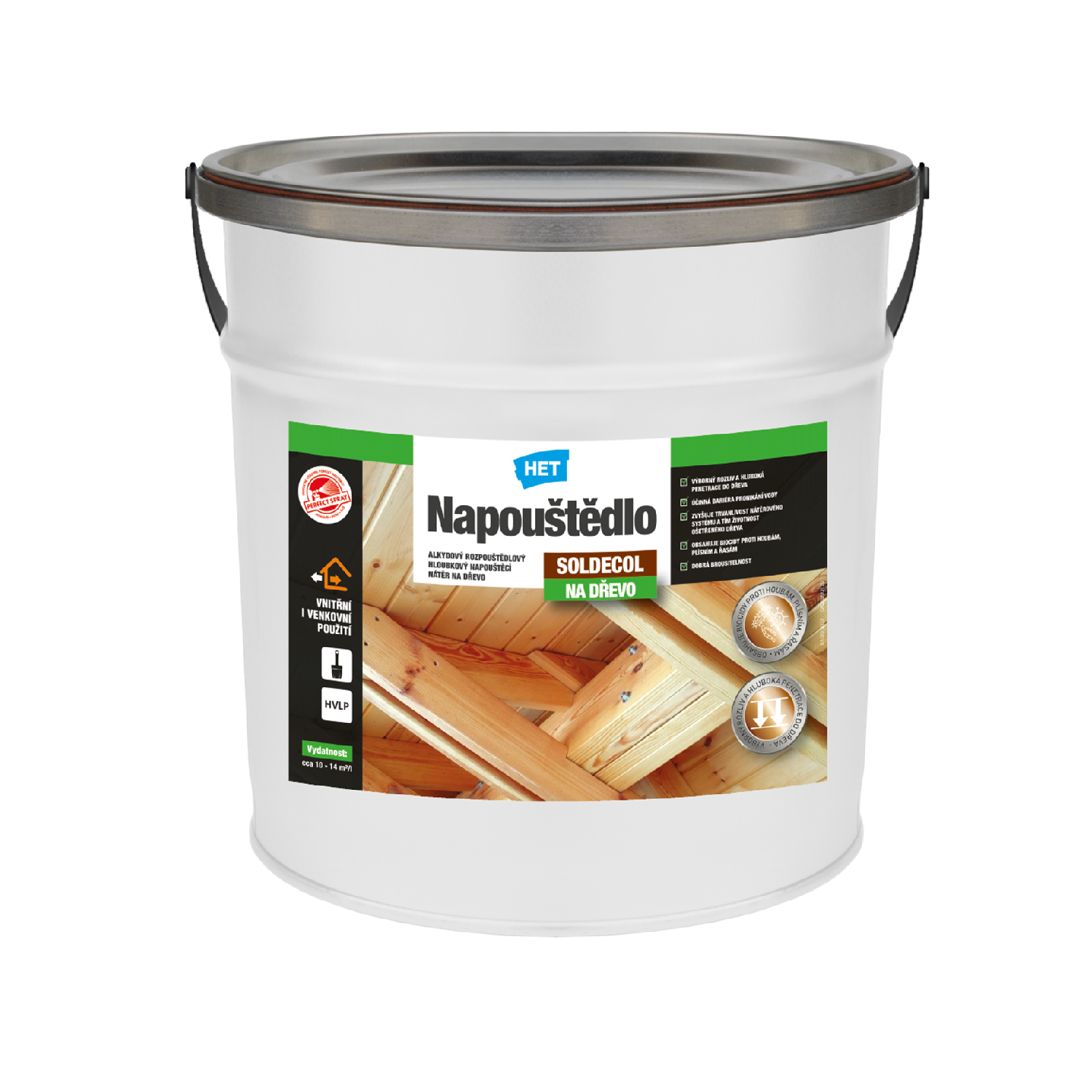HET SOLDECOL Napouštědlo na dřevo 2,5 l