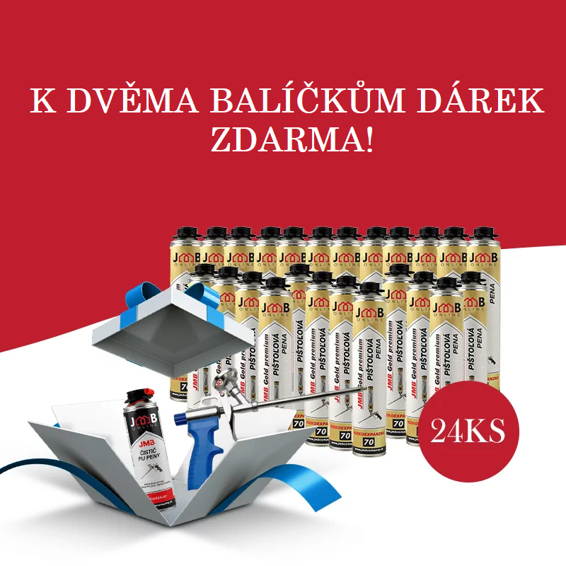 JMB Gold premium montážní PUR pěna nízkoexpanzní pistolová 830 ml - 24 ks