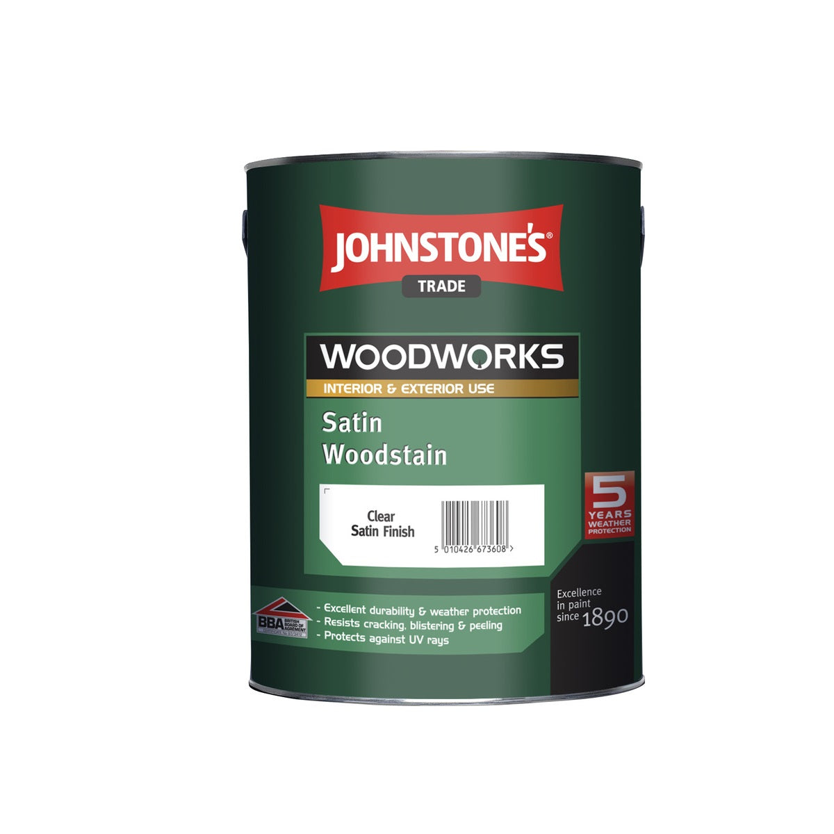 JOHNSTONE'S Satin Woodstain syntetická silnovrstvá lazura na dřevo