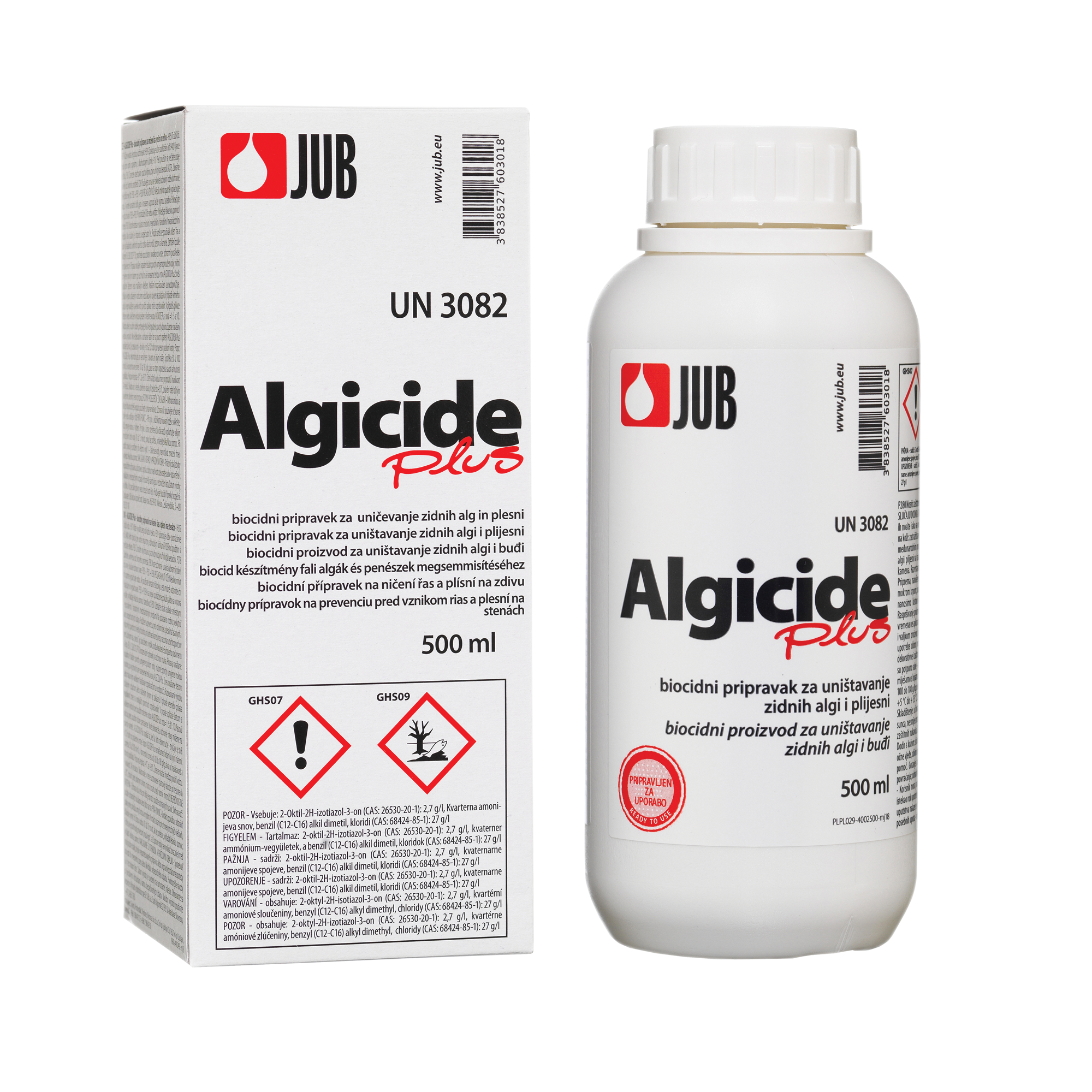 JUB ALGICIDE Plus concentrate biocidní přípravek proti plísním 0,5 l