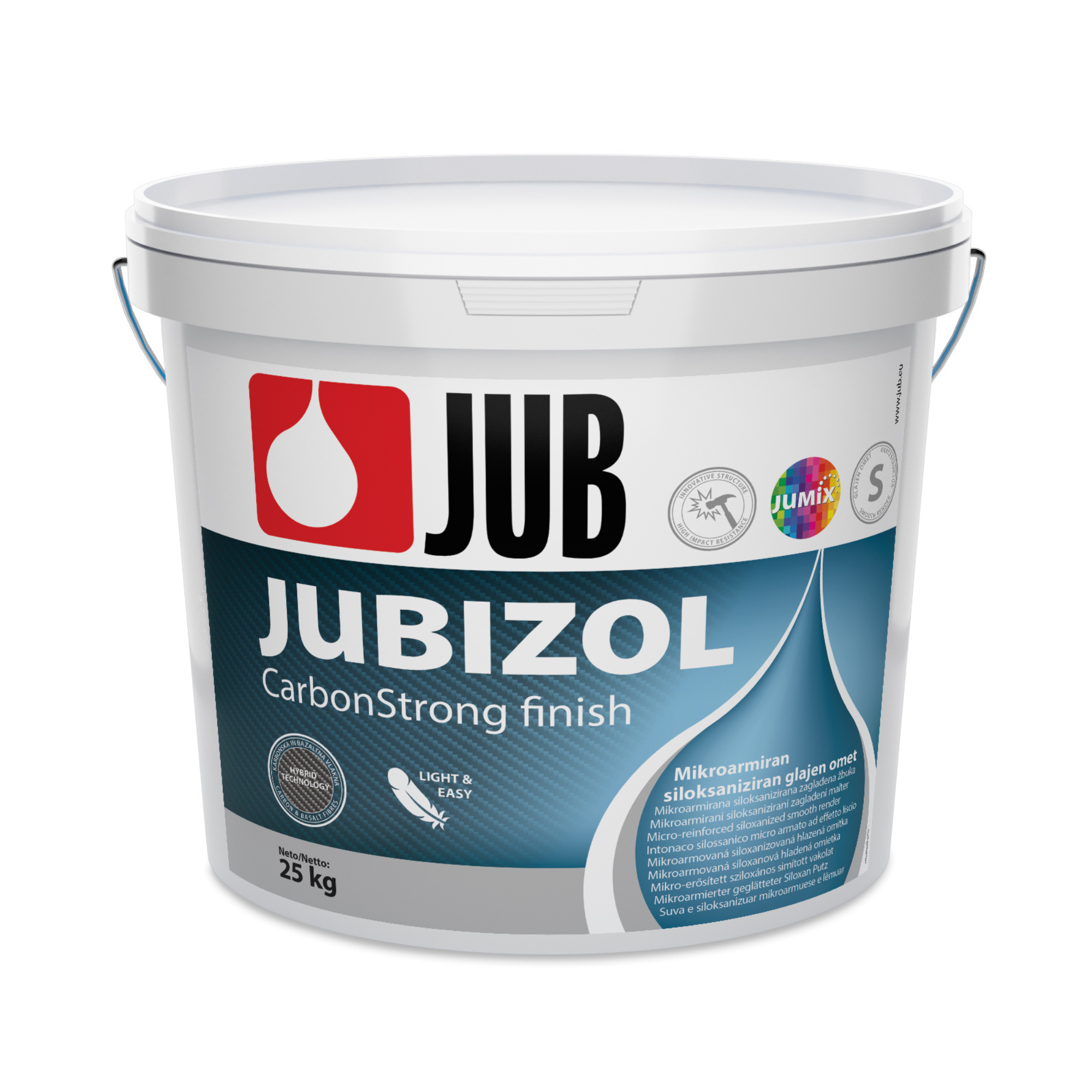 JUB JUBIZOL CarbonStrong finish S dekorativní hlazená fasádní omítka 25 kg
