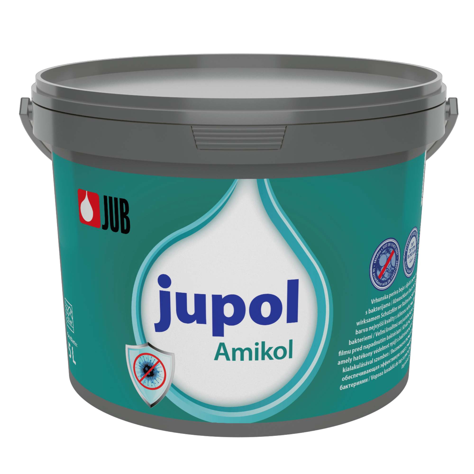 JUB JUPOL Amikol bílá omyvatelná malířská barva na zeď 5 l