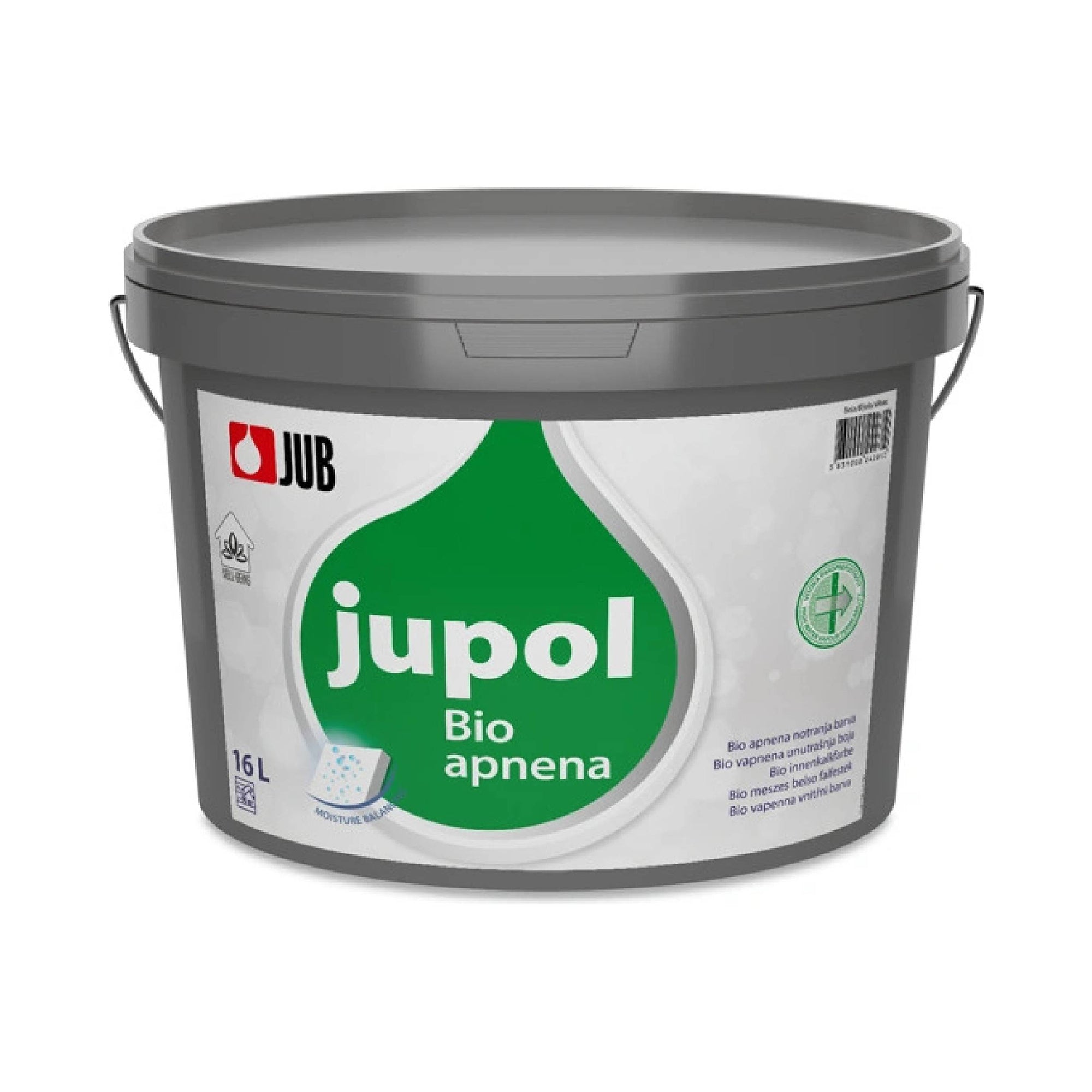 JUB JUPOL Bio bílá vápenná interiérová malířská barva na zeď 16 l