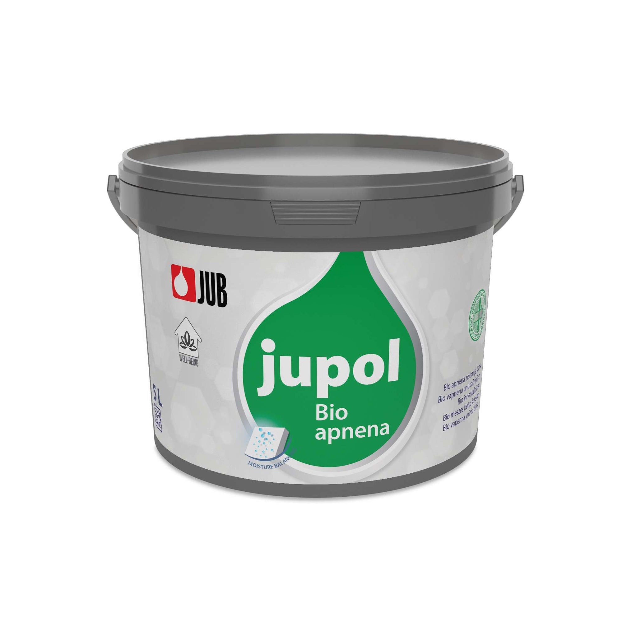 JUB JUPOL Bio bílá vápenná interiérová malířská barva na zeď 5 l
