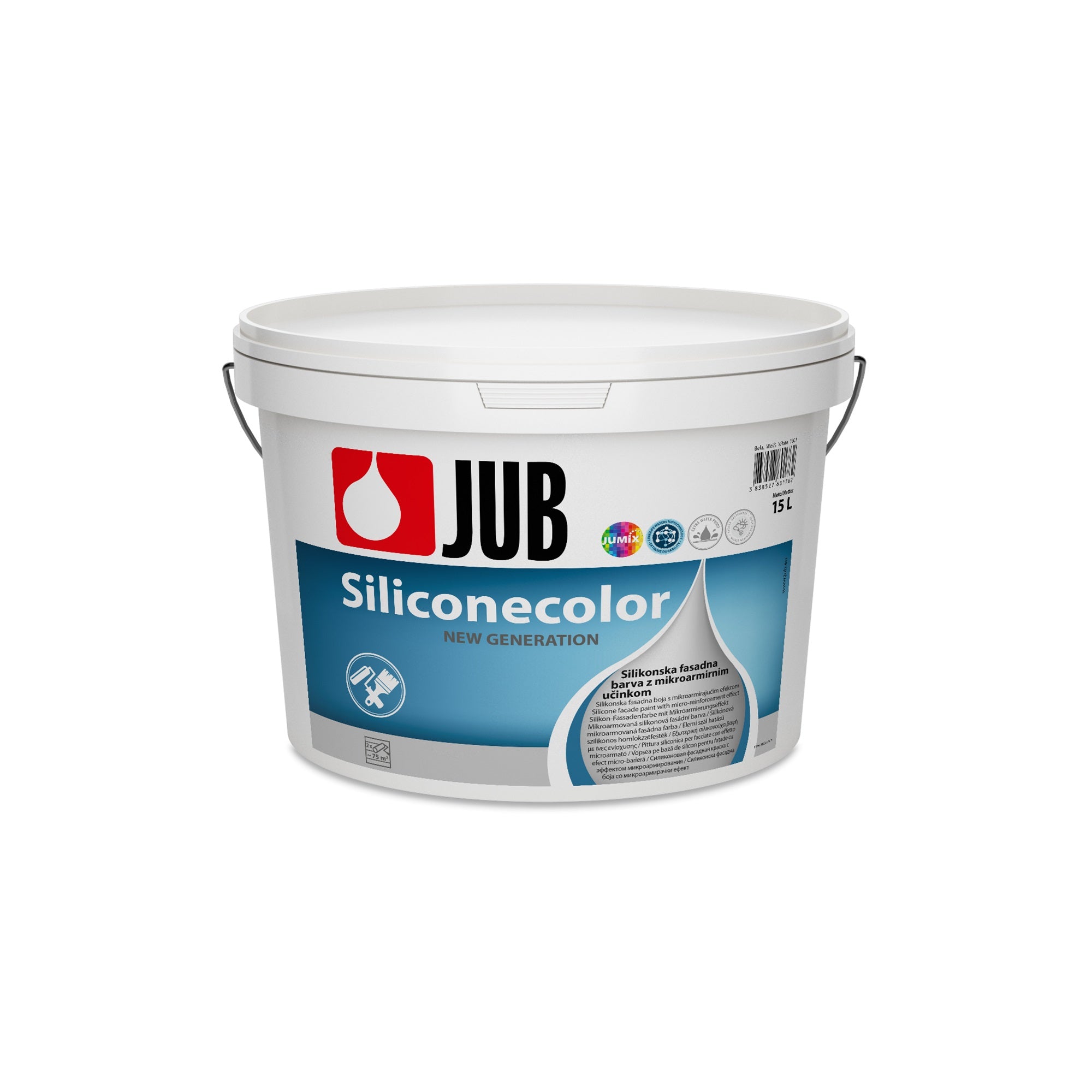 JUB SILICONECOLOR bílá silikonová fasádní barva 15 l