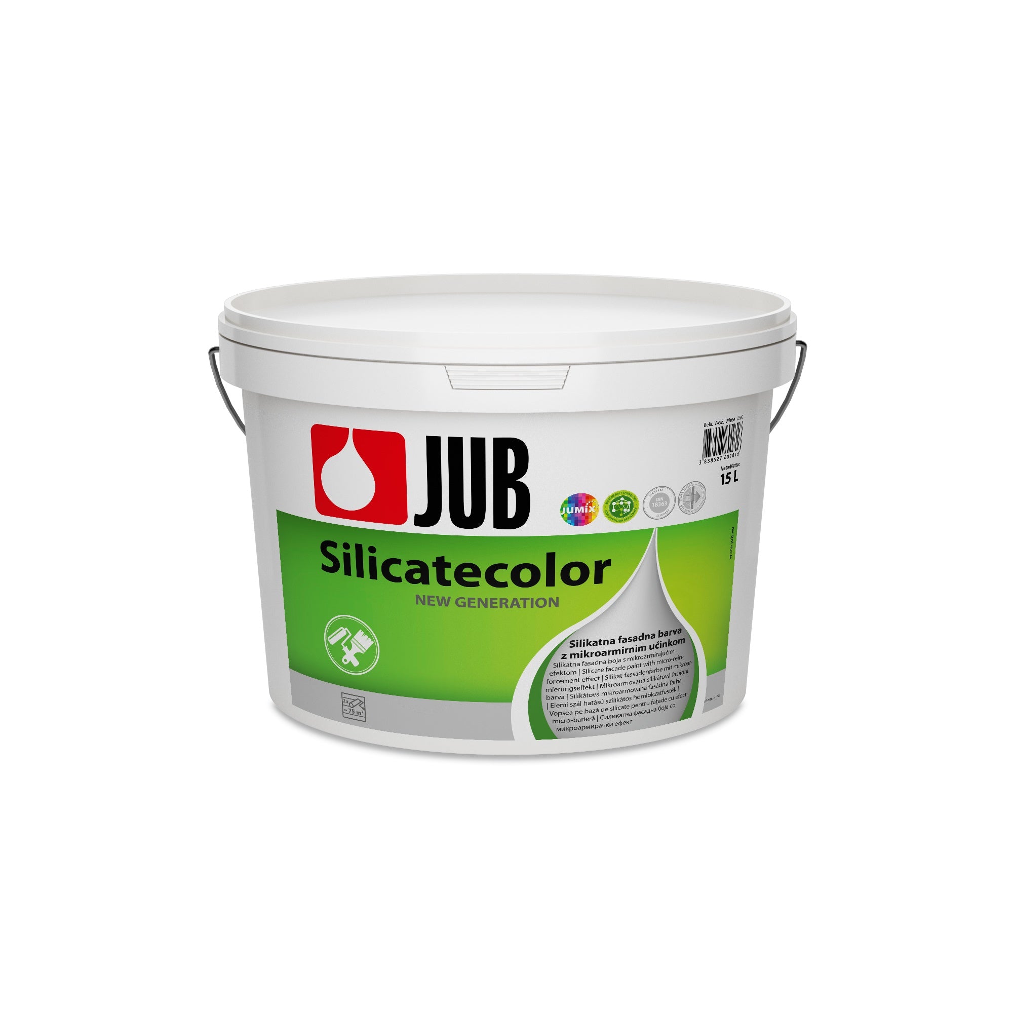 JUB Silicatecolor bílá silikátová fasádní barva 15 l