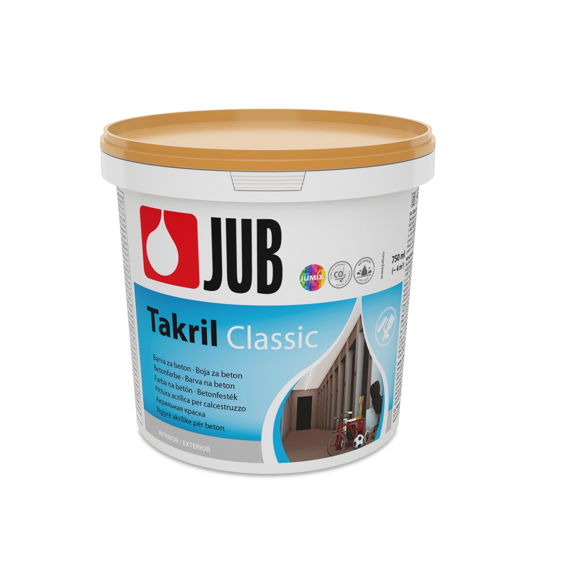 JUB TAKRIL Classic Akrylátová disperzní barva na beton 5 Okr 0,75 l