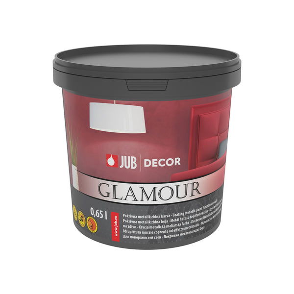 JUB DECOR Glamour interiérová omyvatelná metalická barva na zeď 0,65 l