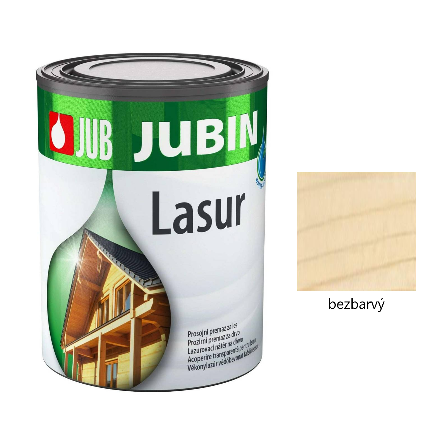 JUB JUBIN Lasur silnovrstvá vodou ředitelná lazura na dřevo - bezbarvý