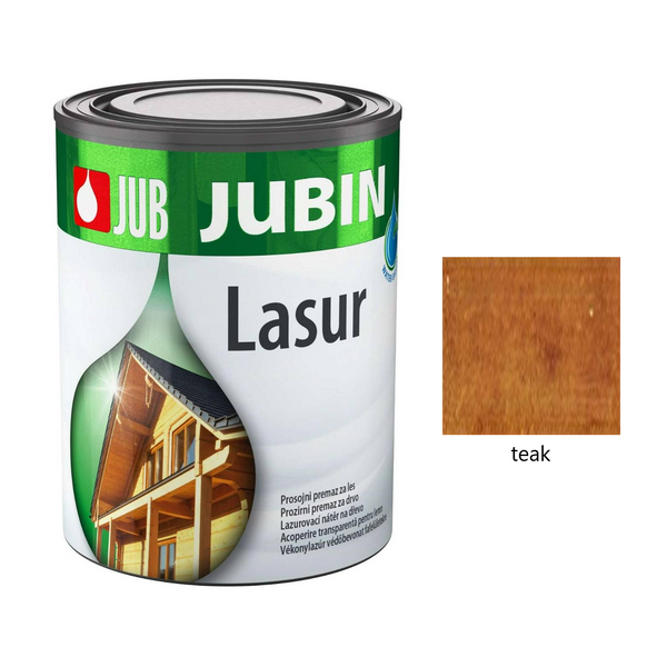 JUB JUBIN Lasur silnovrstvá vodou ředitelná lazura na dřevo - teak