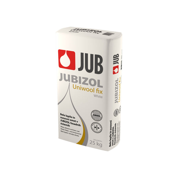 JUB JUBIZOL Uniwool fix White 25 kg, bílé lepidlo a základní omítka na minerální vatu