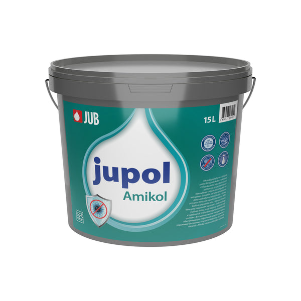 JUB JUPOL Amikol bílá omyvatelná malířská barva na zeď 15 l