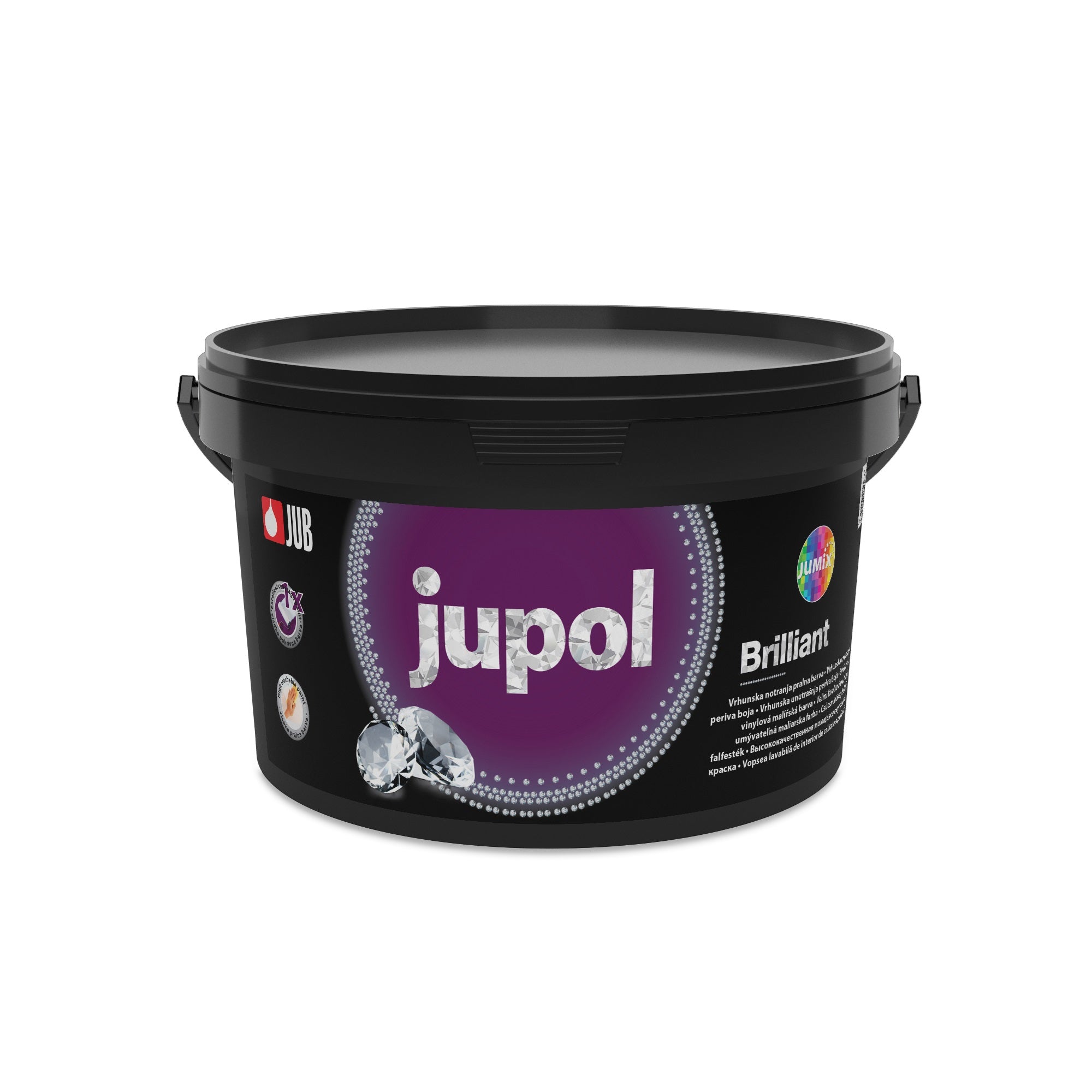 JUB JUPOL Brilliant bílá interiérová omyvatelná malířská barva na zeď 2 l