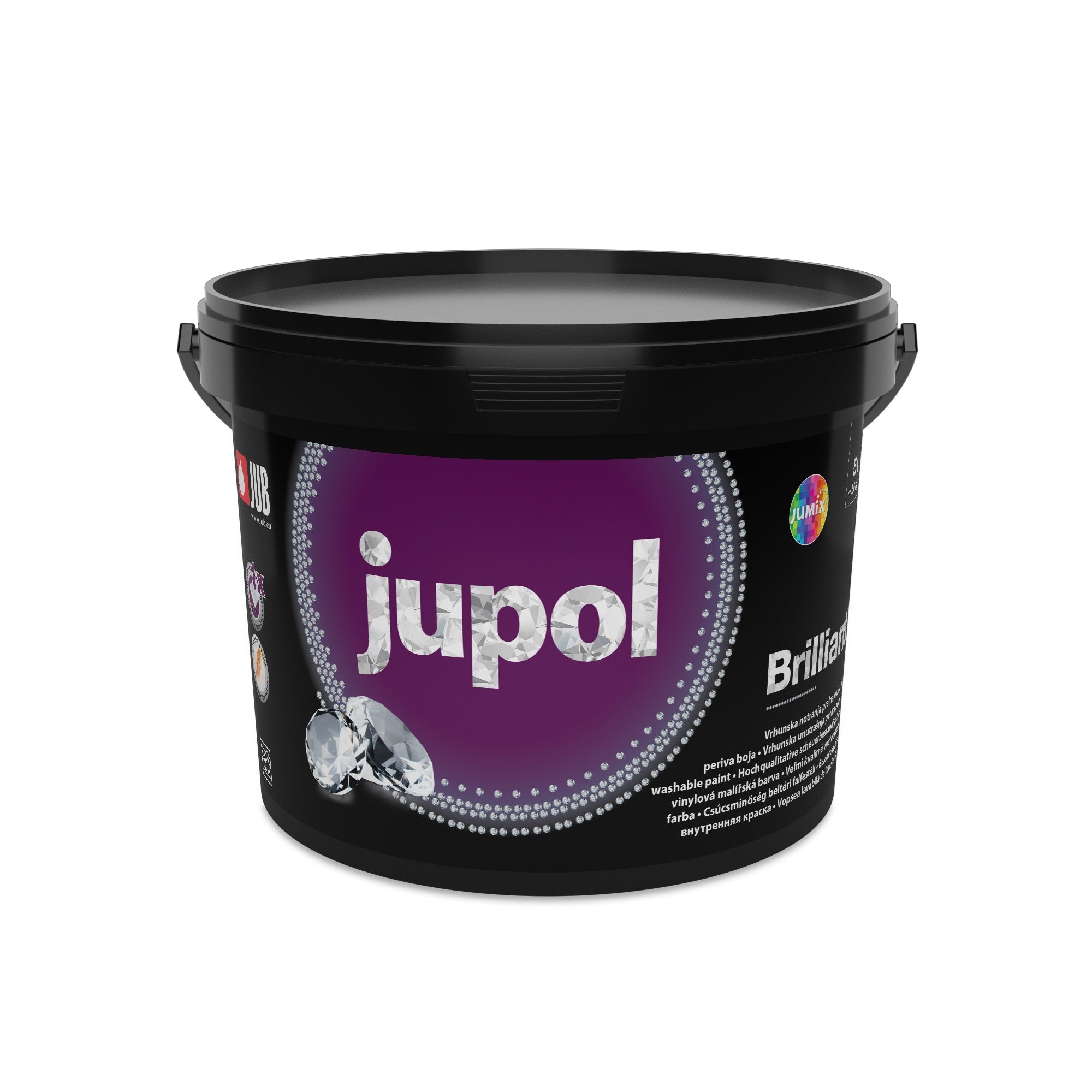 JUB JUPOL Brilliant bílá interiérová omyvatelná malířská barva na zeď 5 l