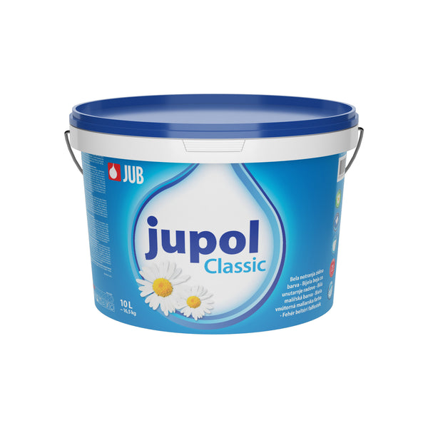 JUB JUPOL Classic bílá interiérová malířská barva na zeď 10 l
