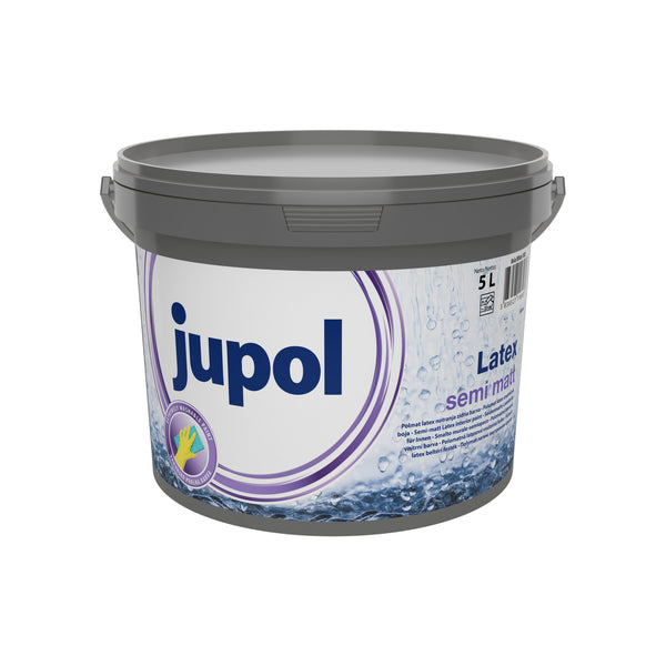 JUB JUPOL Latex semi matt bílá latexová omyvatelná malířská barva na zeď 5 l