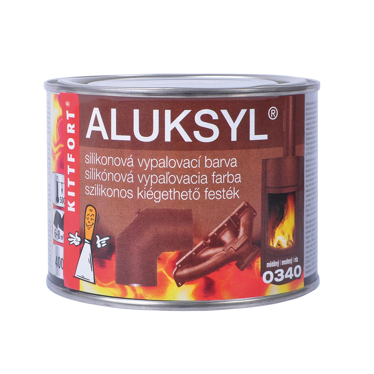 KITTFORT ALUKSYL Vypalovací silikonová barva 400 g - 0340 - Měděná
