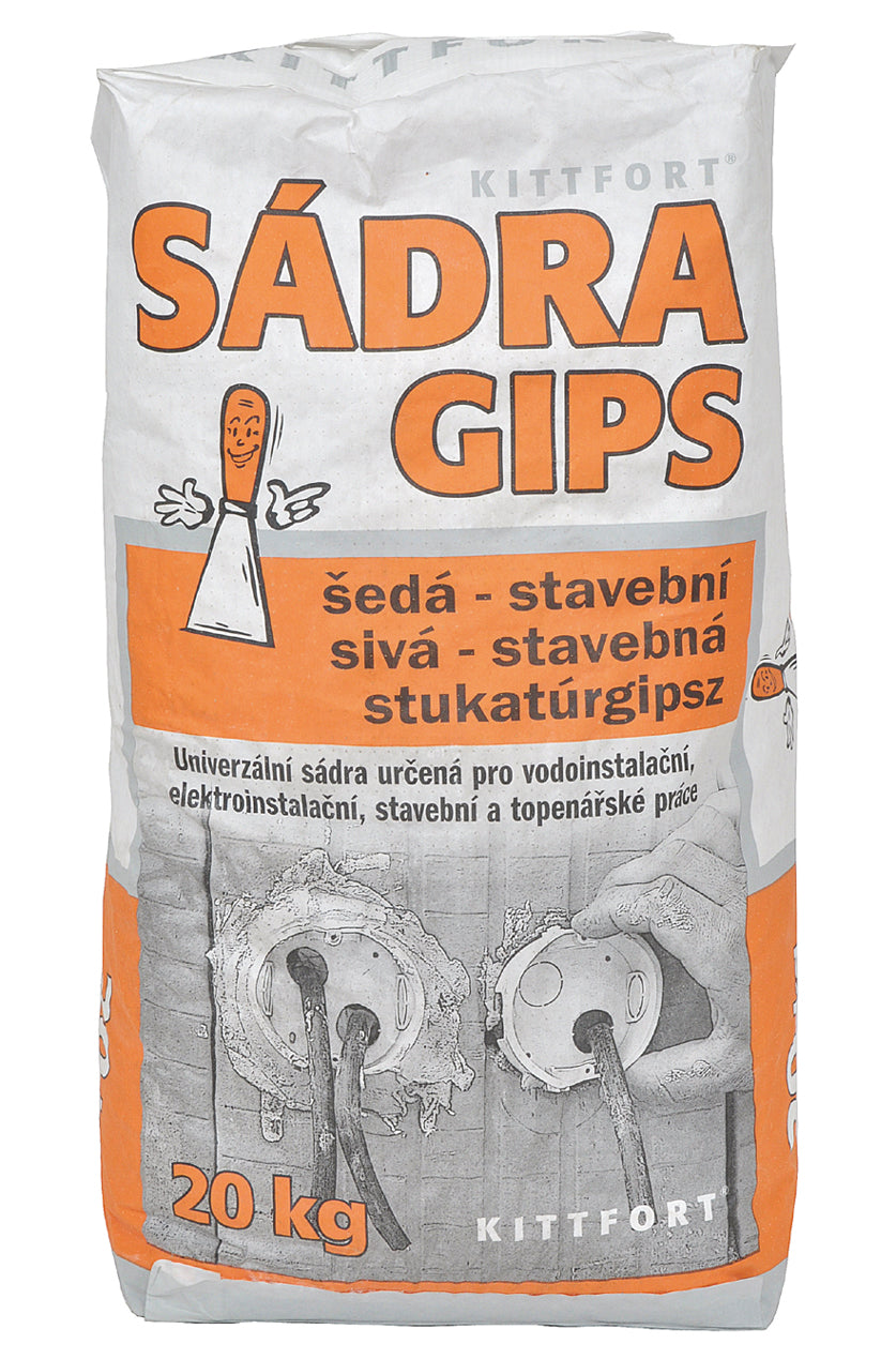 KITTFORT Šedá stavební sádra na zeď 20 kg