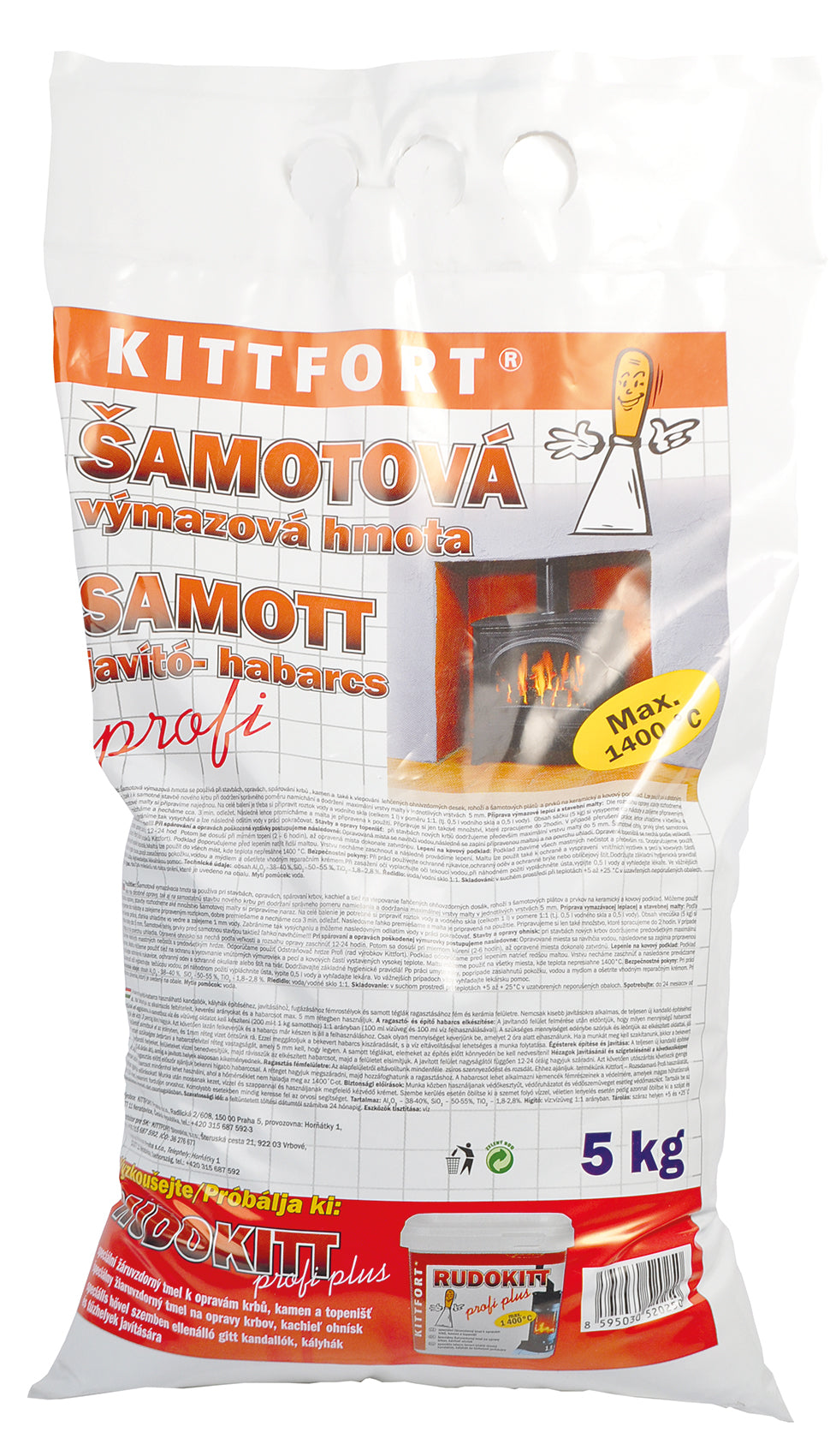 KITTFORT Šamotová výmazová hmota 5 kg