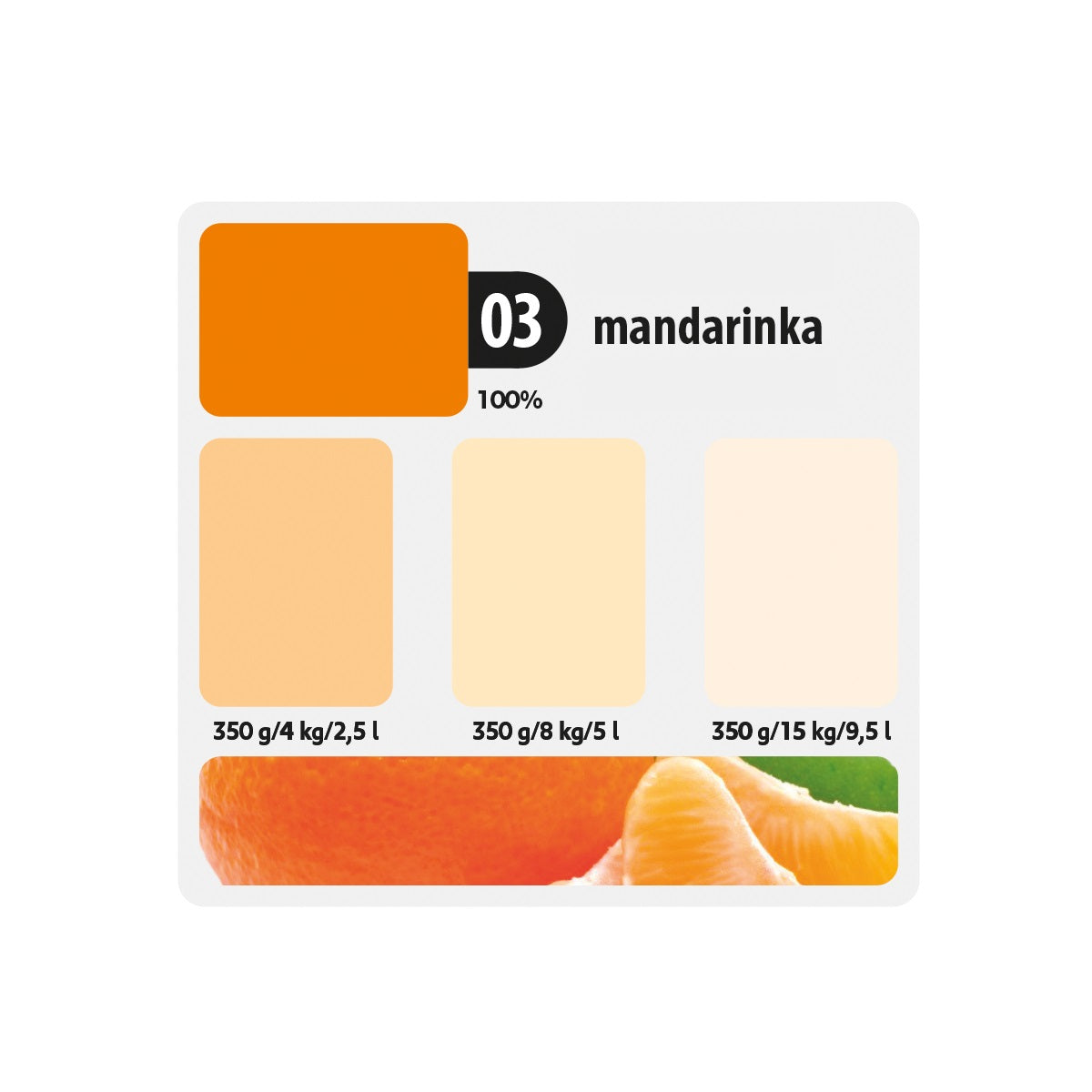 KITTFORT COLORLINE vodou ředitelná tónovací malířska barva 2v1 - 03 - Mandarinka