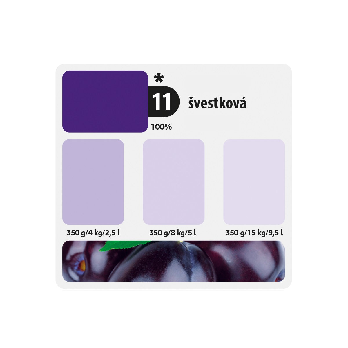 KITTFORT COLORLINE vodou ředitelná tónovací malířska barva 2v1 - 11 - Švestková