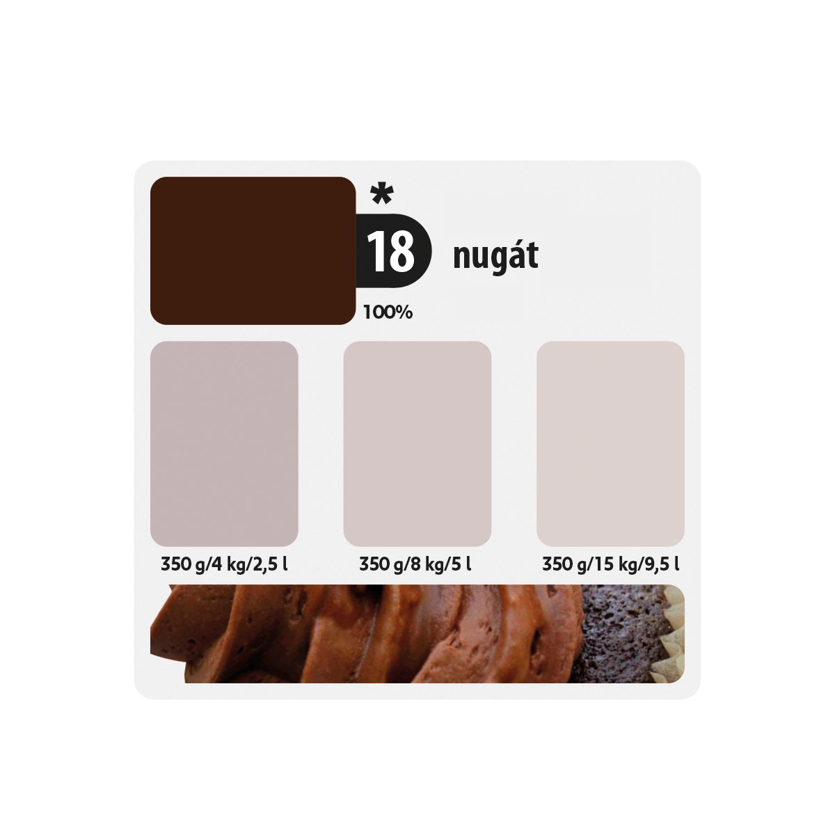 KITTFORT COLORLINE vodou ředitelná tónovací malířska barva 2v1 - 18 - Nugát