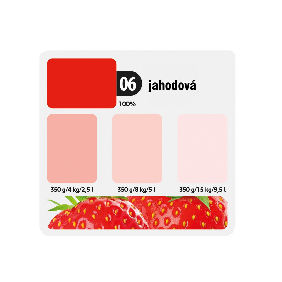 KITTFORT COLORLINE vodou ředitelná tónovací malířska barva 2v1 - 06 - Jahodová