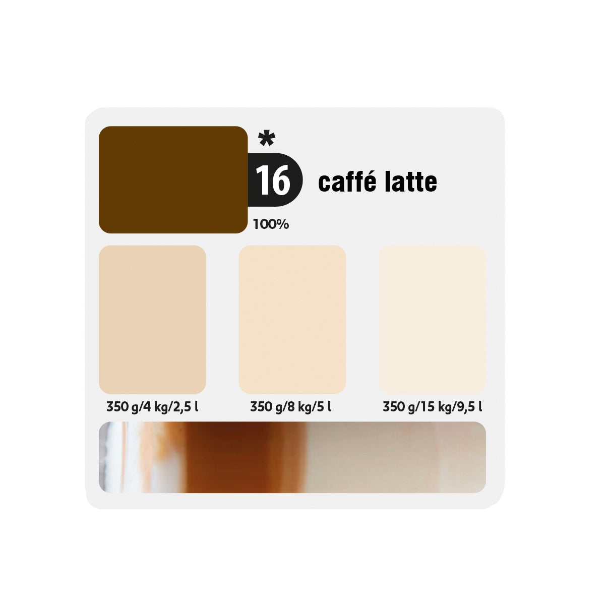 KITTFORT COLORLINE vodou ředitelná tónovací malířska barva 2v1 - 16 - Caffé latte