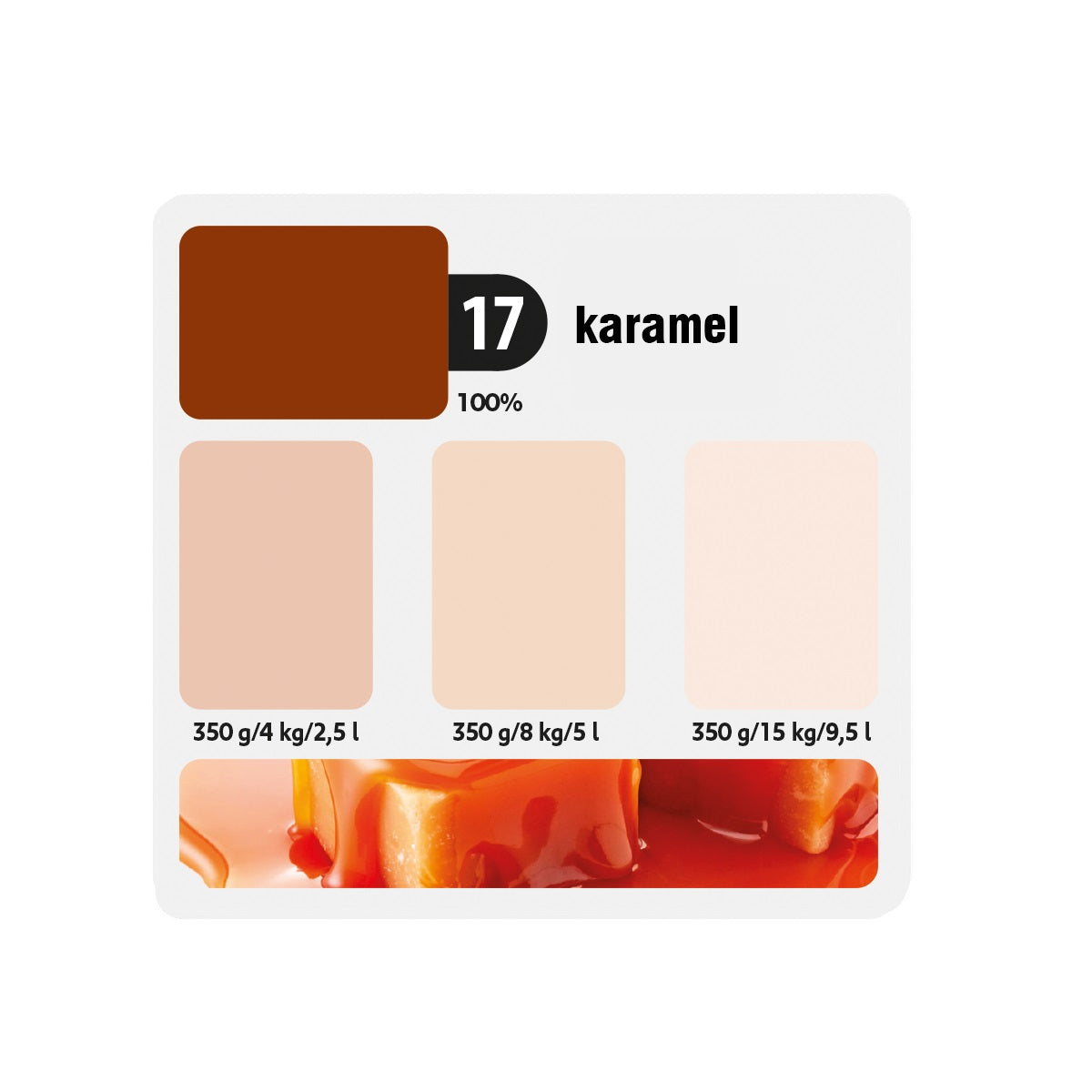 KITTFORT COLORLINE vodou ředitelná tónovací malířska barva 2v1 - 17 - Karamel