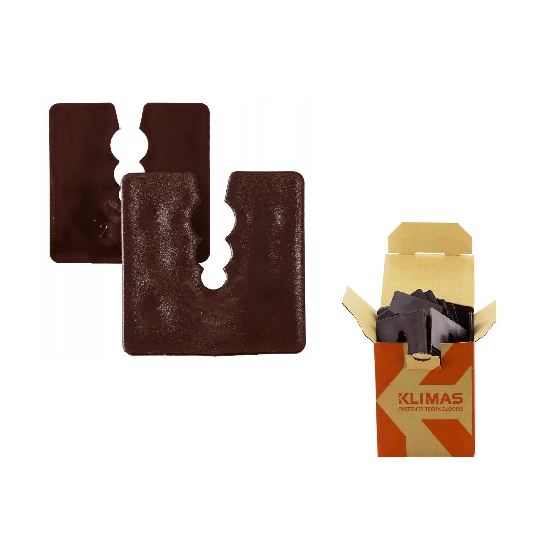 KLIMAS Wkret-met Distanční podložky 50x50mm - PVC 2 mm