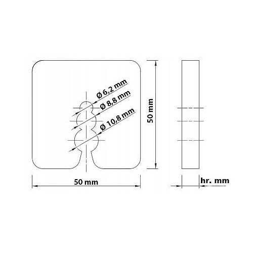 KLIMAS Wkret-met Distanční podložky 50x50mm - PVC
