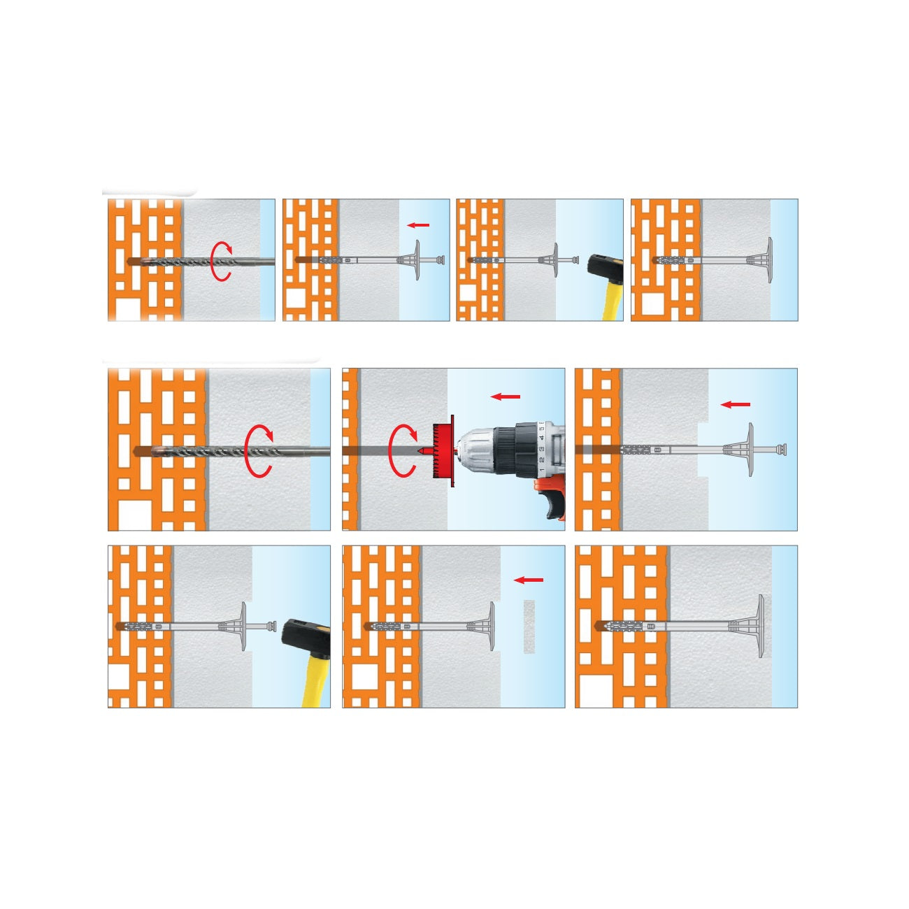 KLIMAS Wkret-met LTX-10 Talířová hmoždinka s plastovým trnem a zkrácenou expanzní zónou Ø10 mm