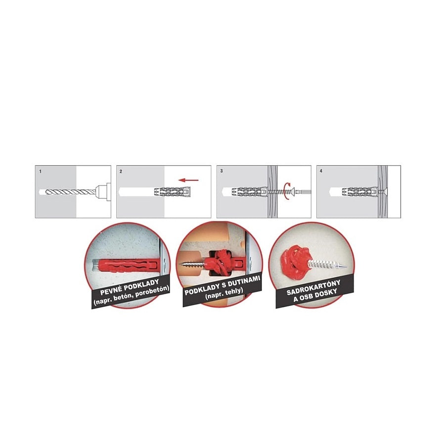 KLIMAS Wkret-met SFXP Uzlovací hmoždinka s vrutem