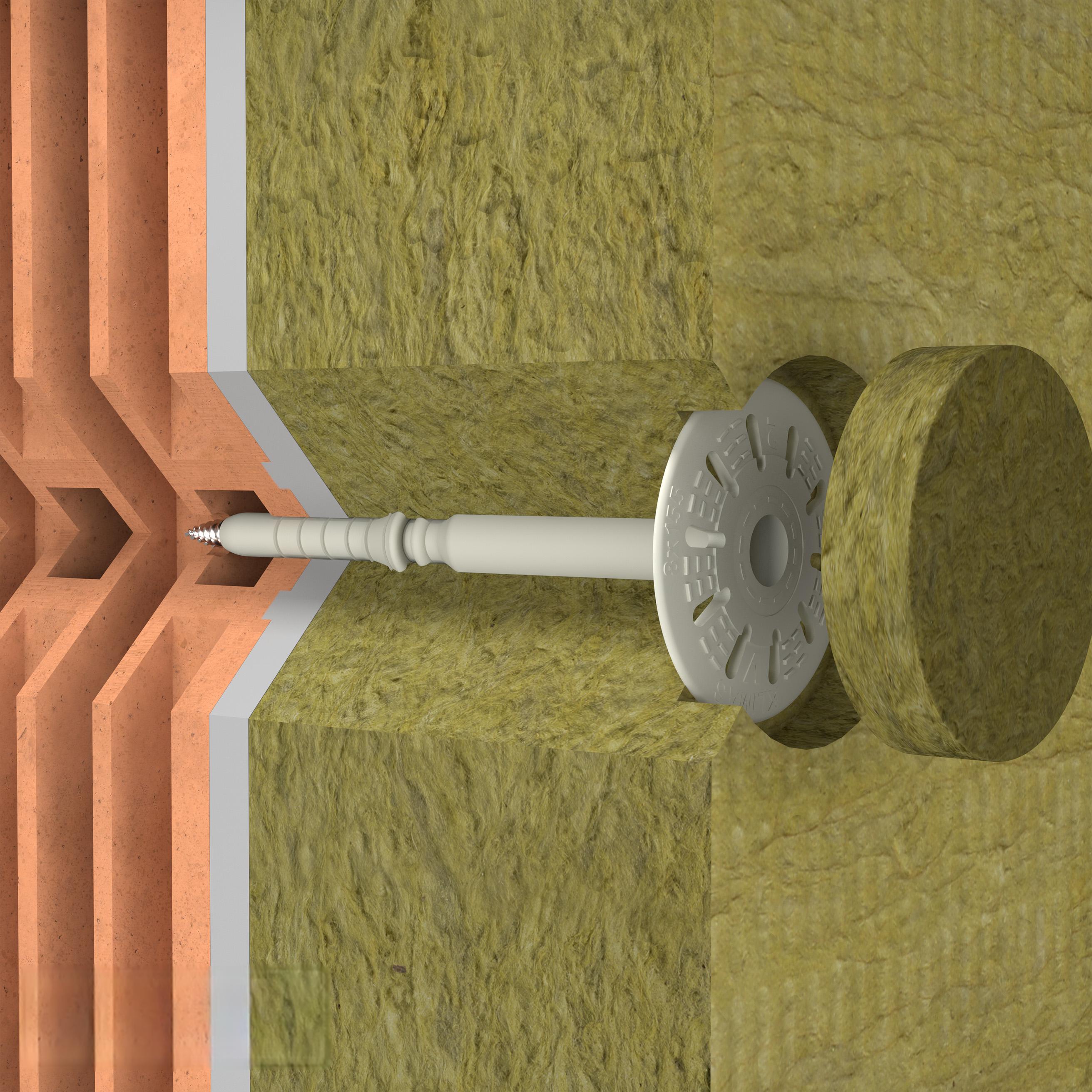 KLIMAS Wkret-met ThermoDrive-V2 Talířová hmoždinka s kovovým šroubem Ø8 mm