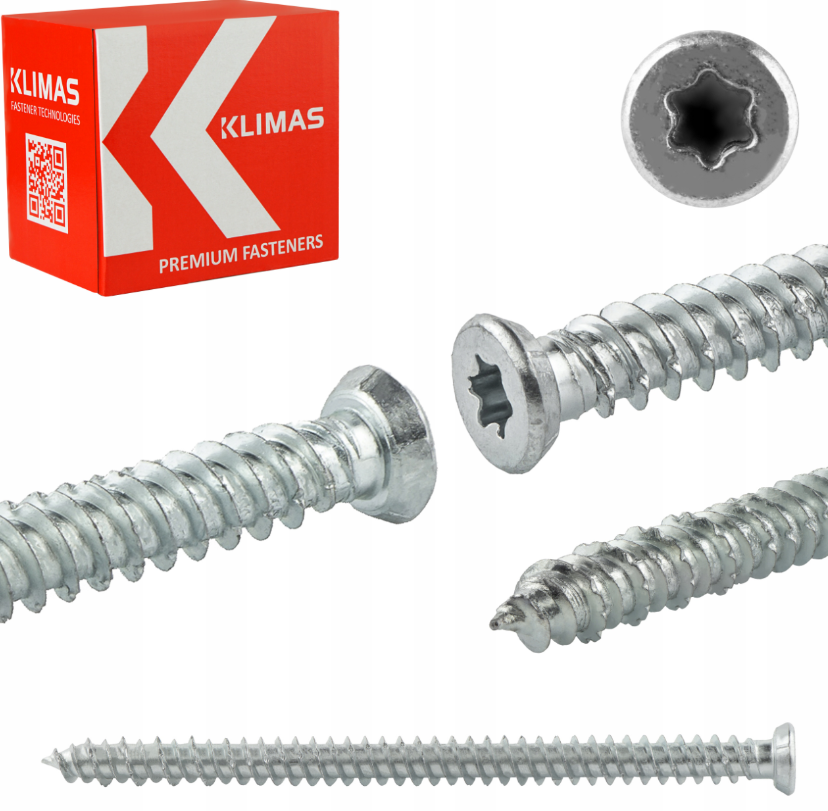 KLIMAS Wkret-met WHO Ø7,5 mm turbošroub kalený s plochou hlavou TX-30