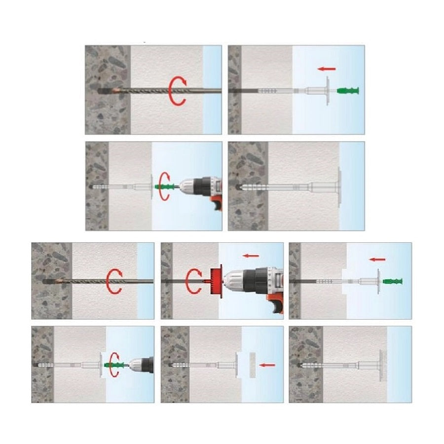 KLIMAS Wkret-met WKTHERM-S Talířová hmoždinka s kovovým trnem a zkrácenou expanzní zónou Ø8 mm