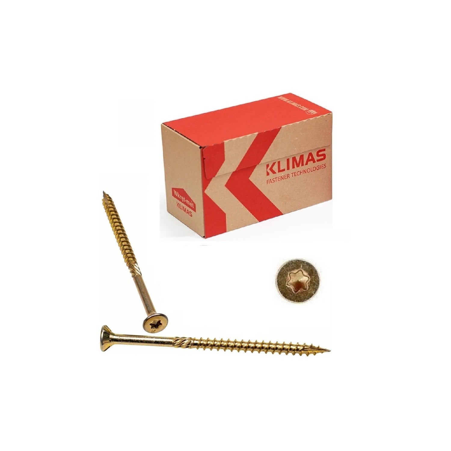 KLIMAS Wkret-met konstrukční vrut do dřeva se zápustnou hlavou KMWHT TX30 Ø6x100 mm