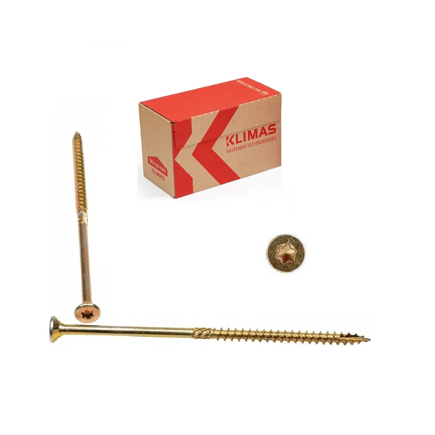KLIMAS Wkret-met konstrukční vrut do dřeva se zápustnou hlavou KMWHT TX30 Ø6x140 mm