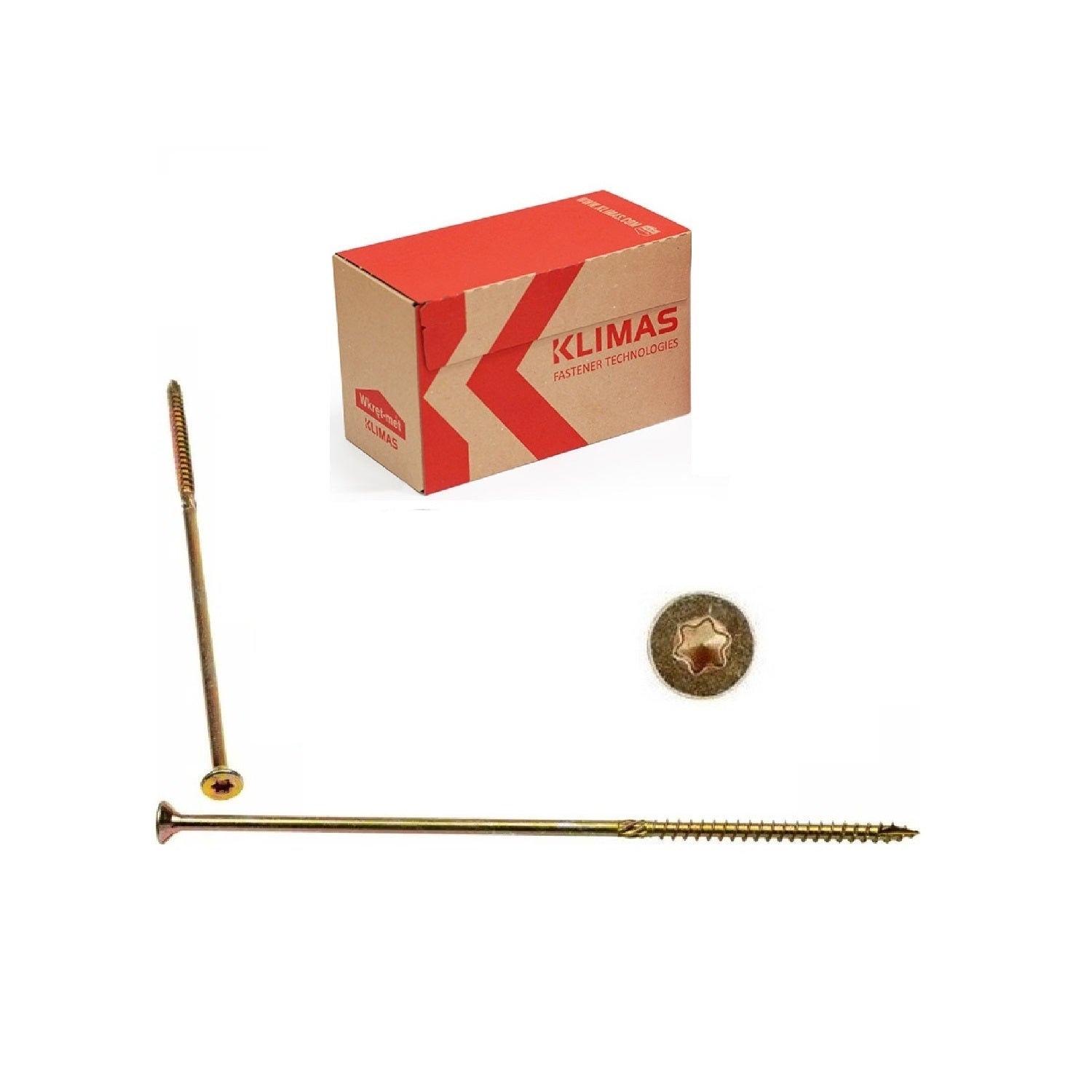 KLIMAS Wkret-met konstrukční vrut do dřeva se zápustnou hlavou KMWHT TX30 Ø6x240 mm