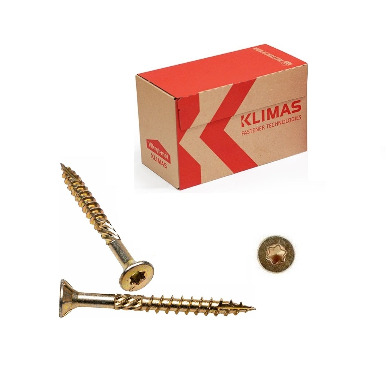 KLIMAS Wkret-met konstrukční vrut do dřeva se zápustnou hlavou KMWHT TX30 Ø6x60 mm