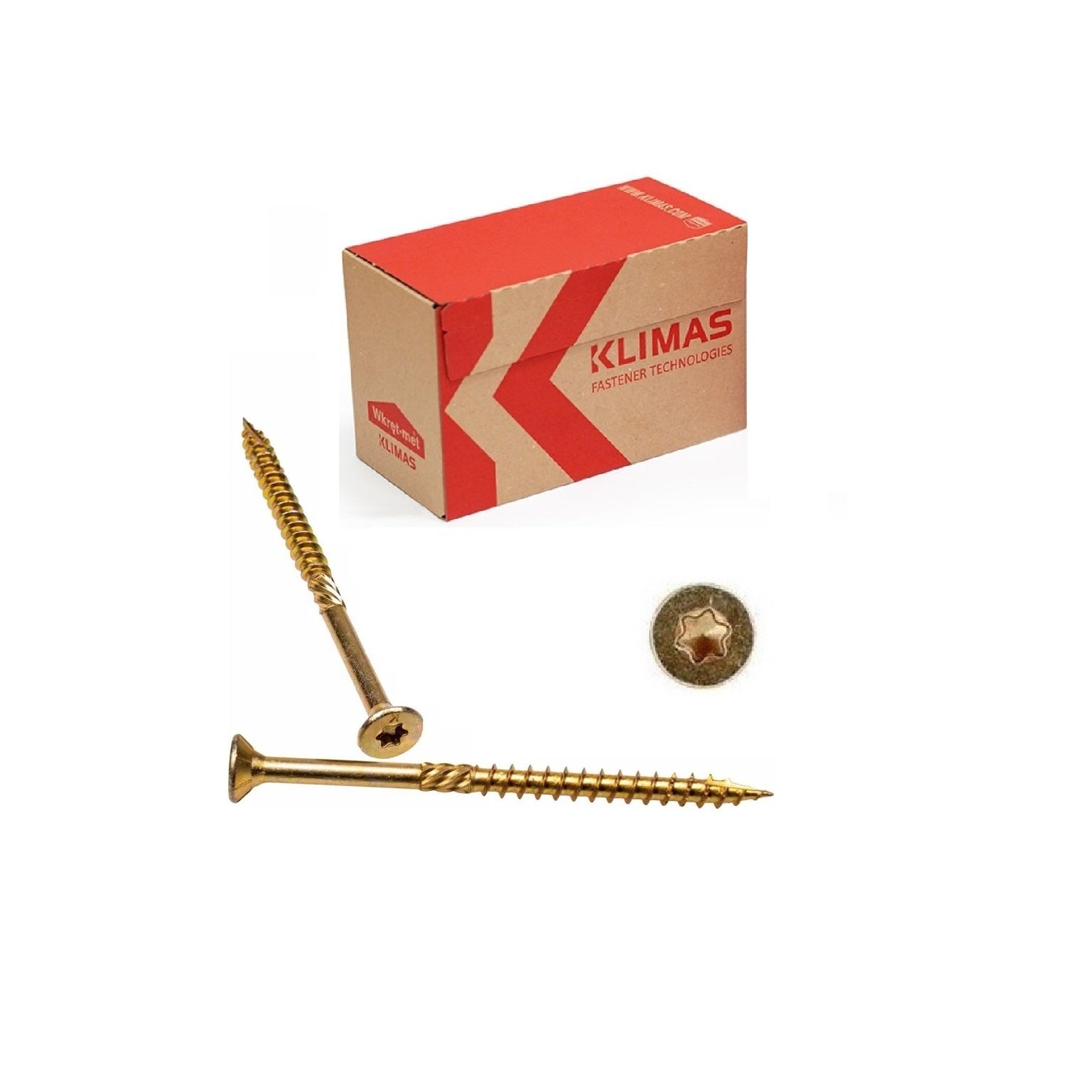 KLIMAS Wkret-met konstrukční vrut do dřeva se zápustnou hlavou KMWHT TX30 Ø6x90 mm