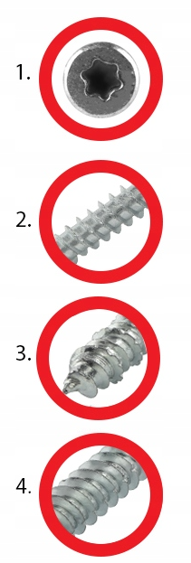 KLIMAS Wkret-met WHO Ø7,5 mm turbošroub kalený s plochou hlavou TX-30