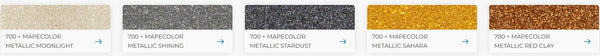 MAPEI Mapecolor Metallic metalický pigement do epoxidových nátěrů barevné odstíny