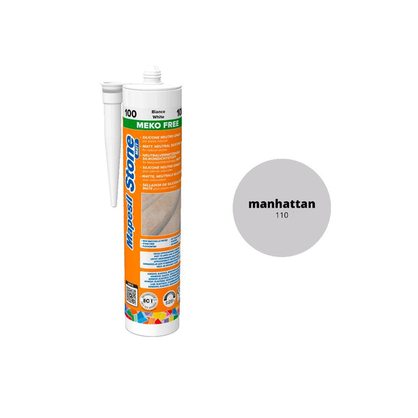 MAPEI Mapesil Stone Matt neutrální silikonový těsnící tmel na přírodní kámen 110 manhattan