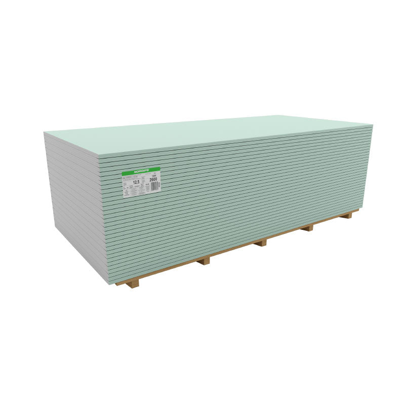 NORGIPS S GKBI Sádrokartonová deska odolná proti vlhkosti 12,5x1200x2000 mm typ H2