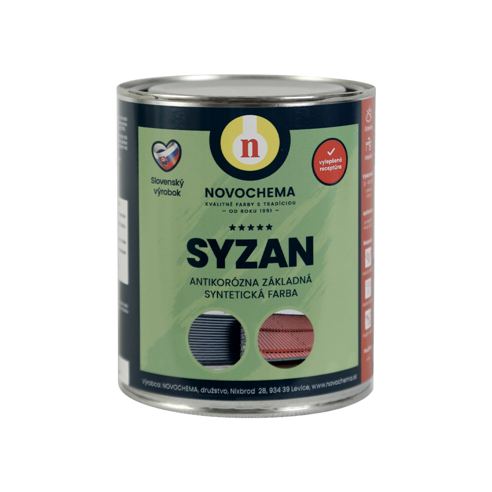 NOVOCHEMA SYZAN antikorozní základní syntetická barva na kov