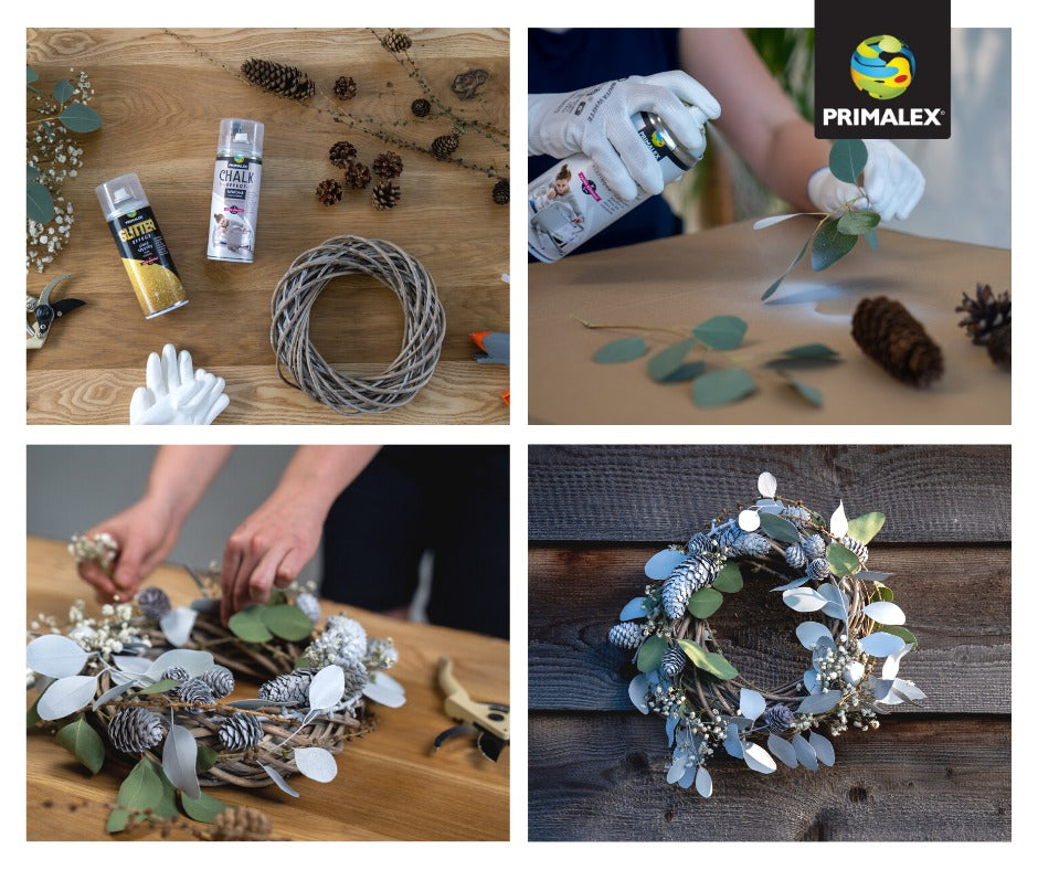 PRIMALEX CHALK EFFECT křídová matná barva ve spreji 400 ml_aplikace před a po