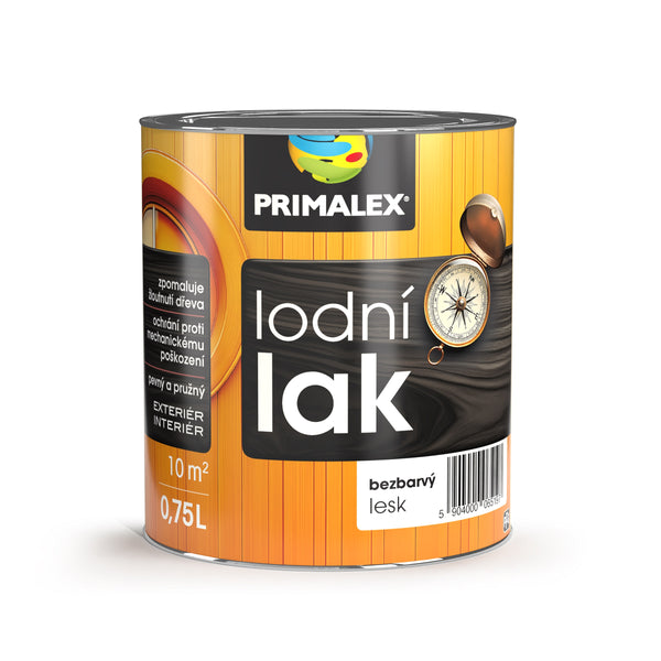 PRIMALEX Lodní LAK na dřevo bezbarvý_lesk_0,75l