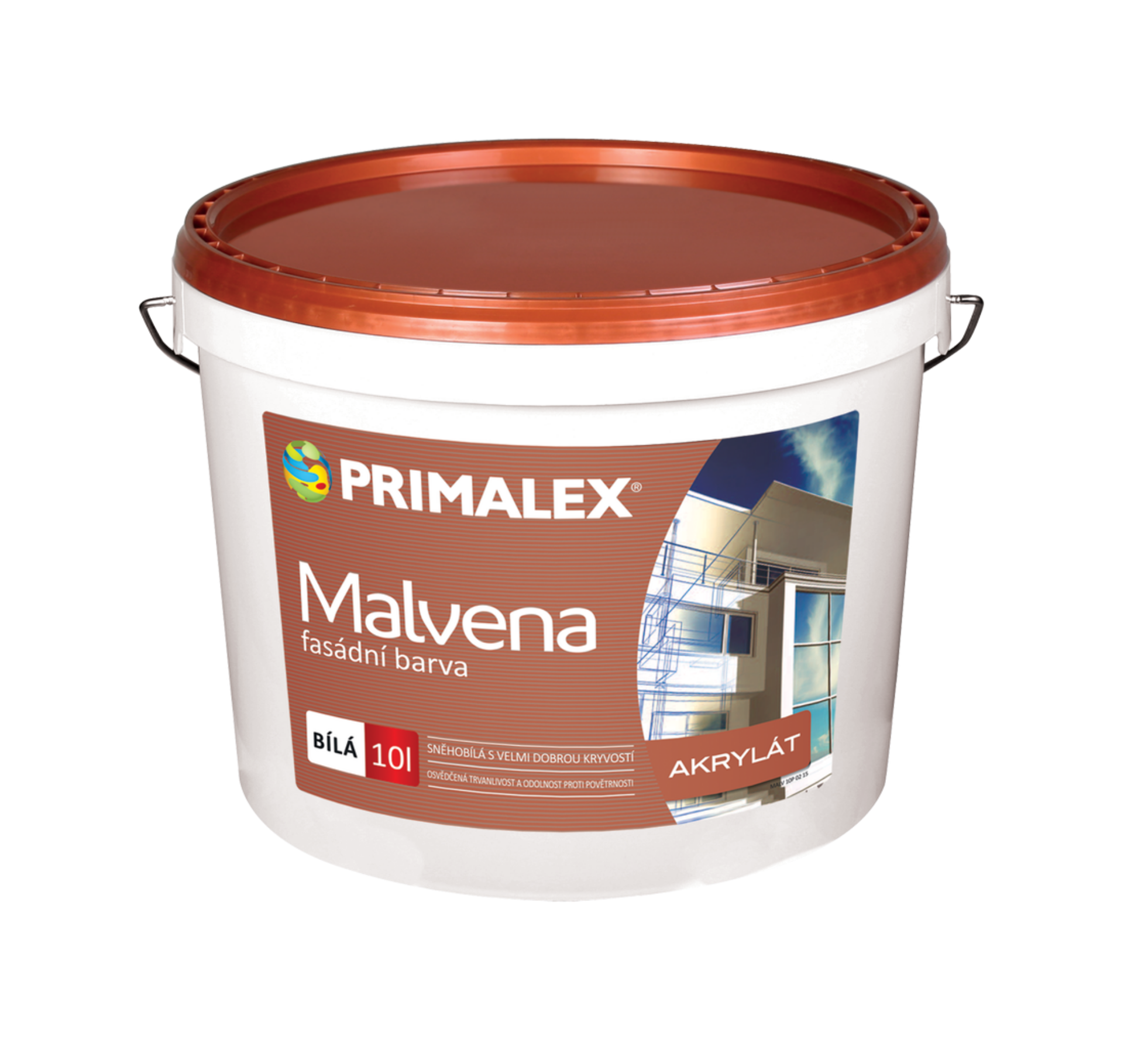 PRIMALEX Malvena akrylátová fasádní barva bílá 10 l
