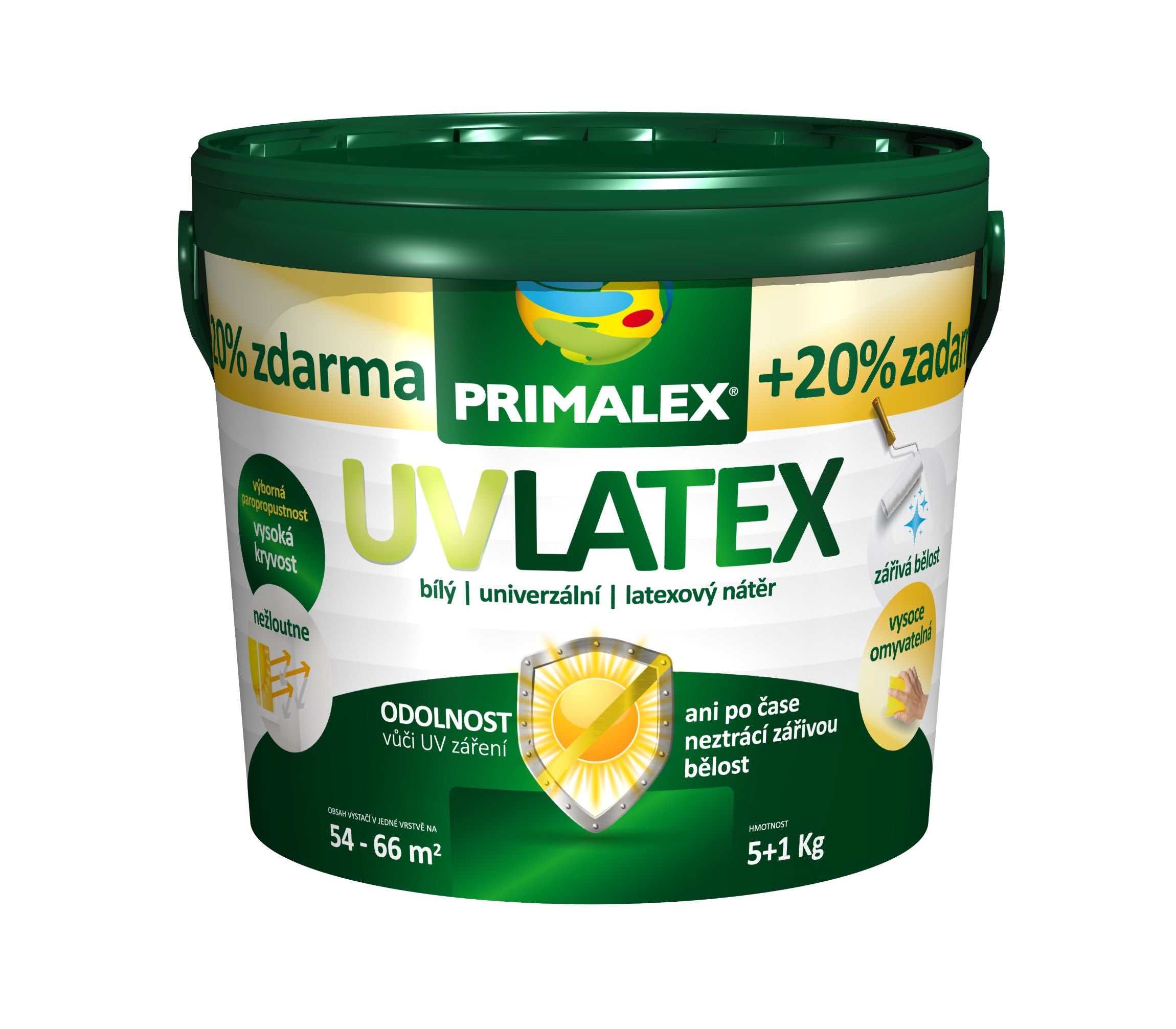 PRIMALEX UV LATEX omyvatelný univerzální latexový nátěr